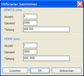 Hilfsraster bestimmen